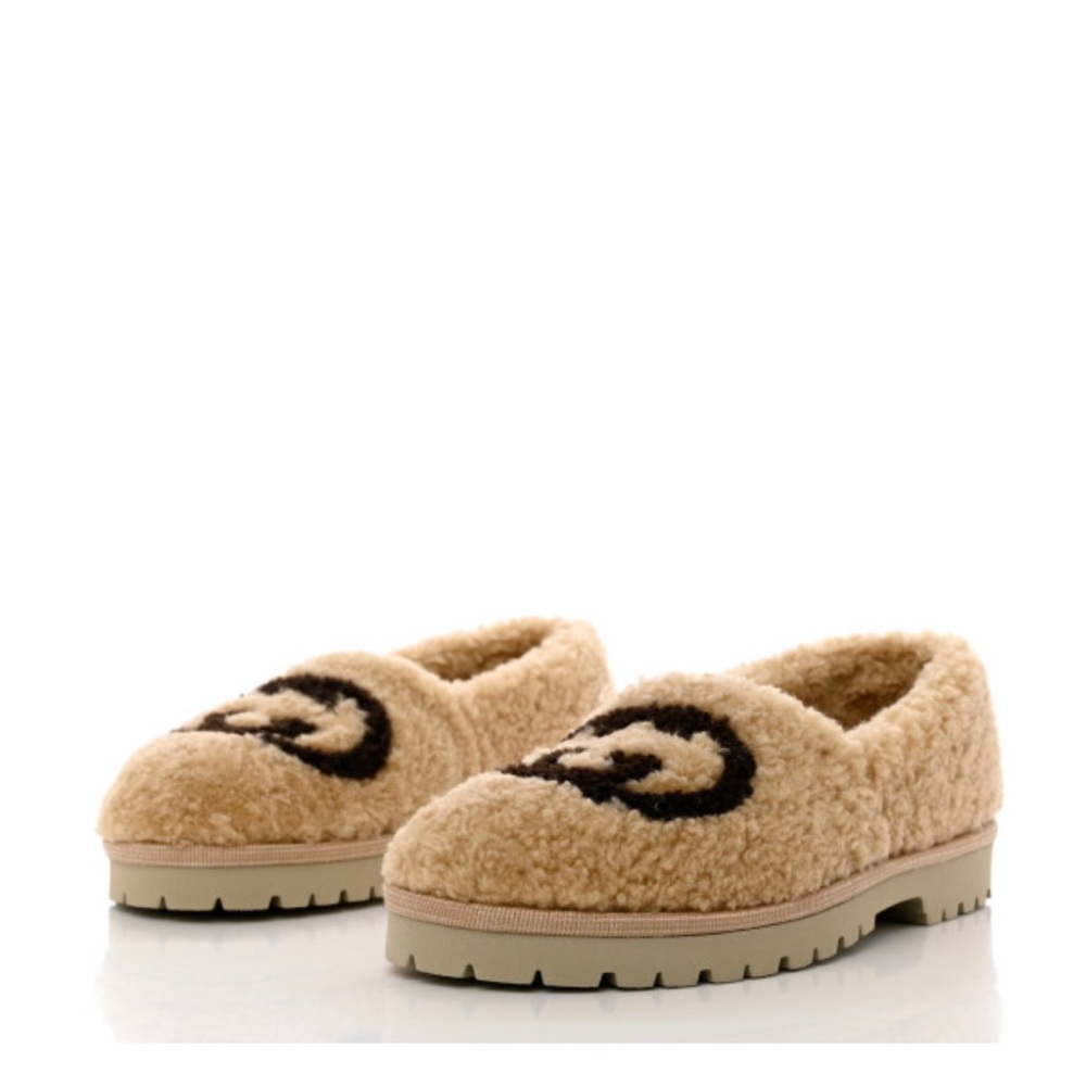 Gucci • Elsa 5 Interlocking G Sherpa Clog Slipper NWT New in Box Size 38